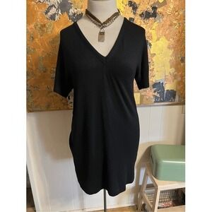 RAG & BONE Rosalind Sweater Dress V-Neck Short Sleeve M